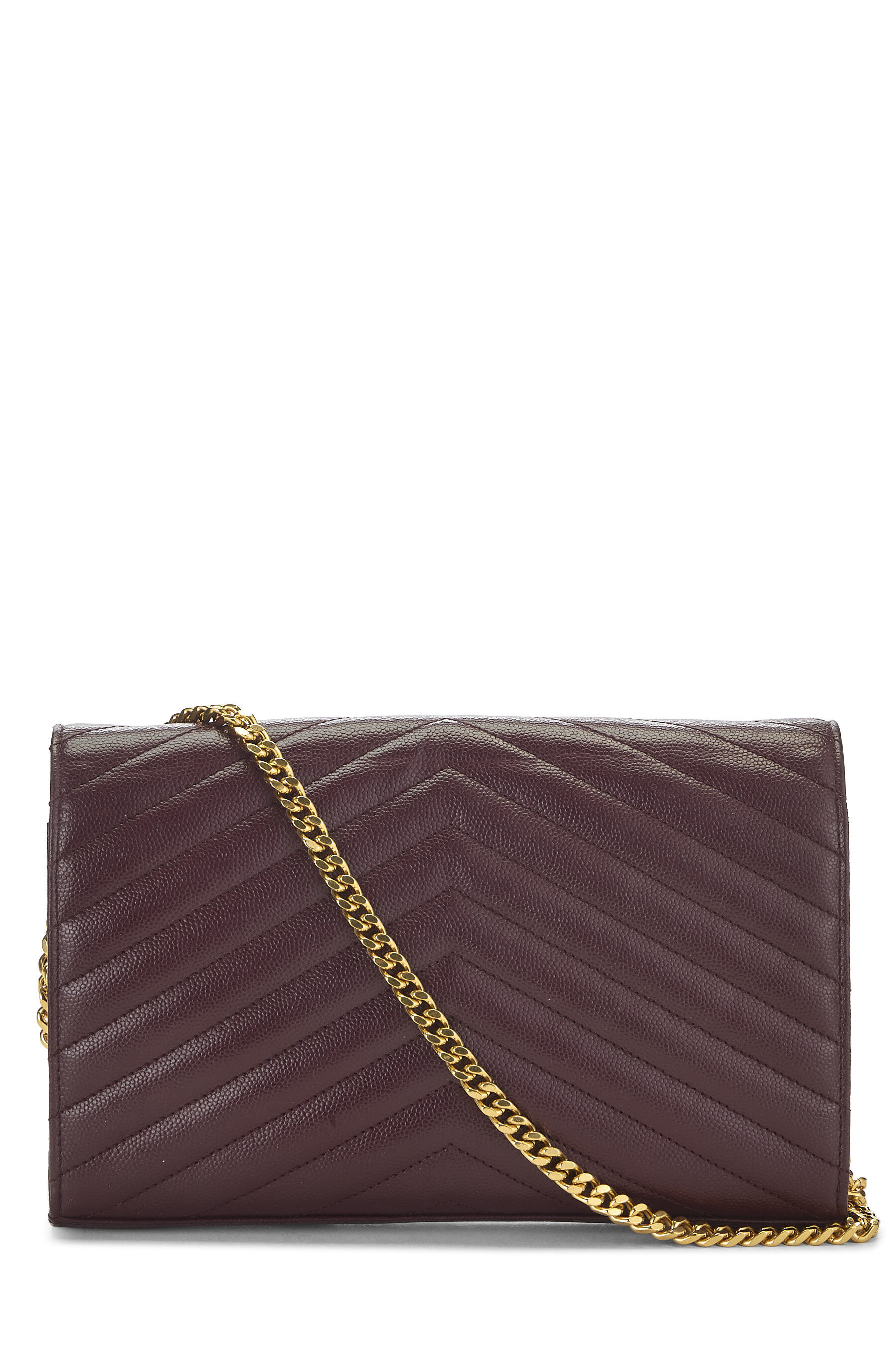 large monogram quilted leather wallet on a chain