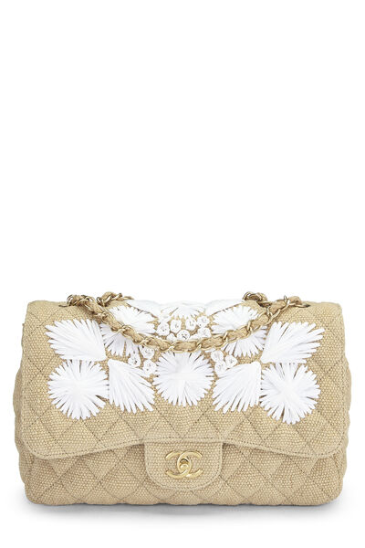Beige Raffia Country Coco Flap Jumbo