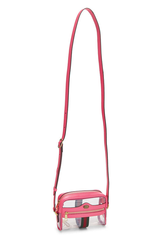 Pink & Clear Vinyl Web Ophidia Crossbody Mini, , large image number 2