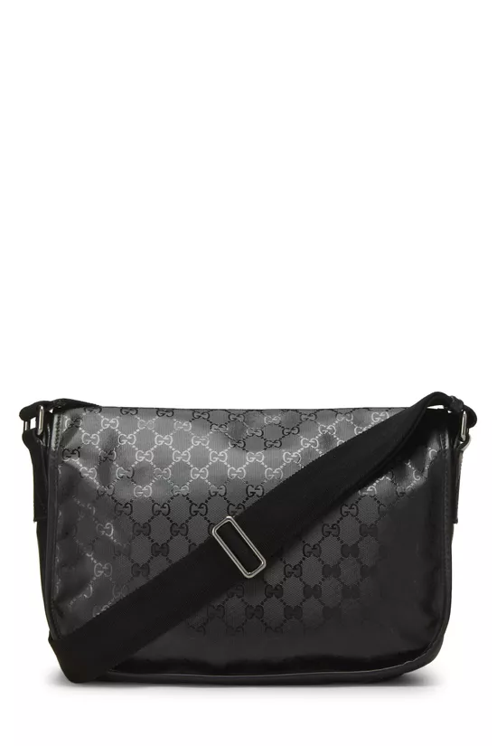 Black GG Imprime Buckle Flap Messenger, , large image number 3