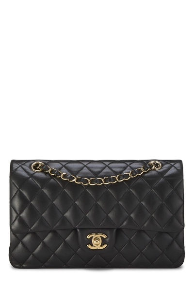 Chanel Black Quilted Lambskin Classic Double Flap Medium