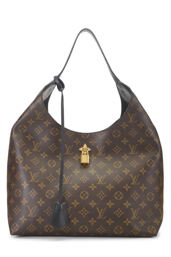 Black Monogram Canvas Flower Hobo, , large image number 0