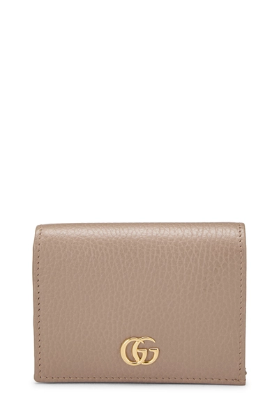 Pink Leather GG Marmont Card Case