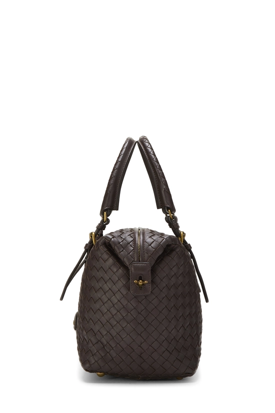 Brown Intrecciato Leather Montaigne Handbag, , large image number 2