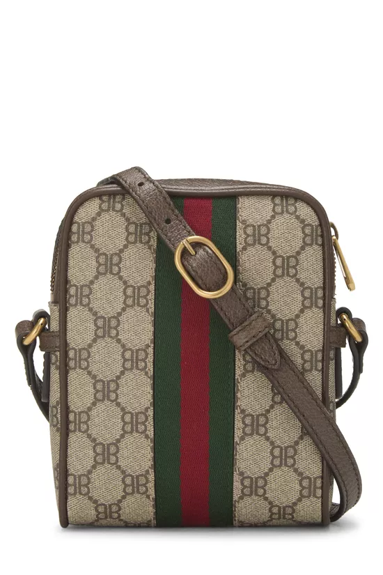 Balenciaga x Gucci Original GG Supreme Canvas Hacker Vertical Camera Bag Mini, , large image number 3