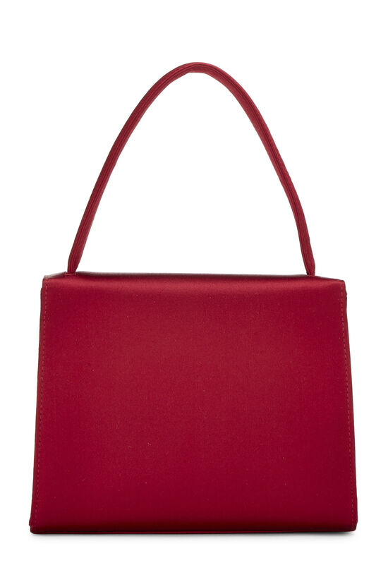Red Satin 'CC' Handbag Mini, , large image number 4