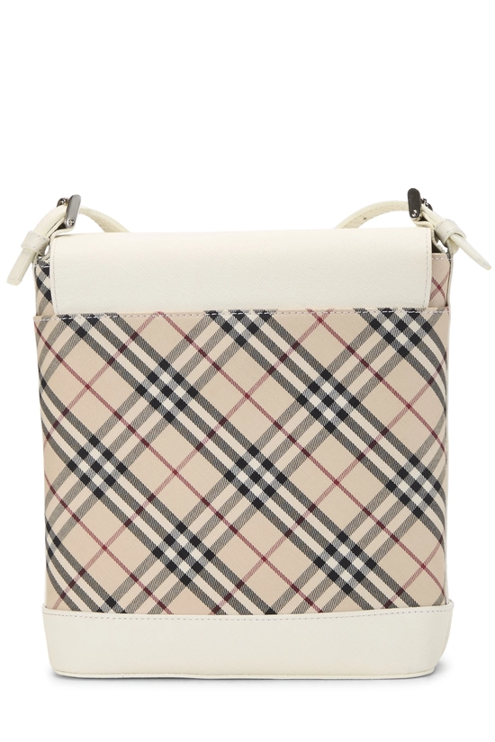 Cream Jacquard Check Flap Crossbody Small, , large image number 3