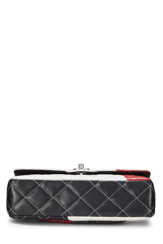 Chanel Red & Colorblock Quilted Lambskin Classic Double Flap
