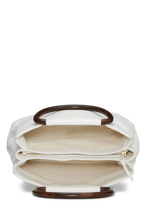 White Caviar Wood Handbag, , large image number 5