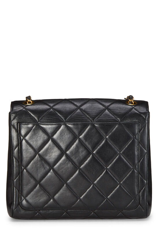 Black Quilted Lambskin 'CC' Square Shoulder Bag, , large image number 4