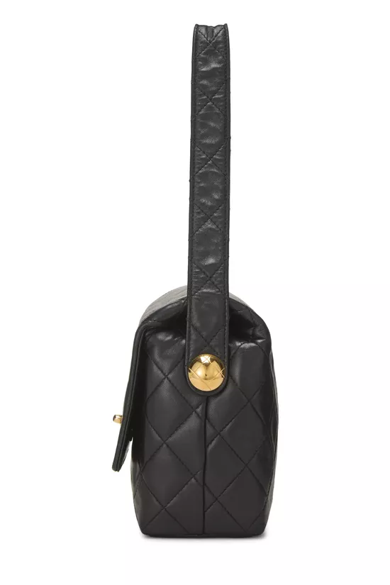 Black Quilted Lambskin Handbag Mini, , large image number 2