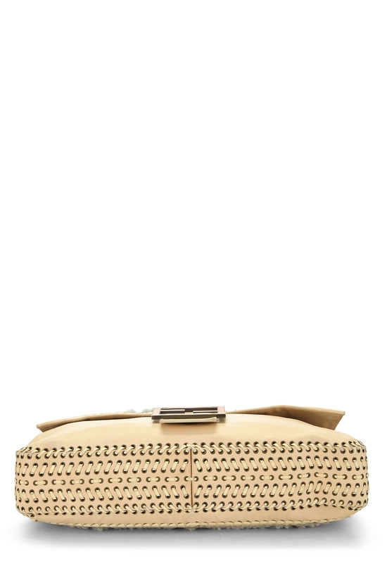 Beige Leather Baguette Shoulder Bag Maxi, , large image number 2