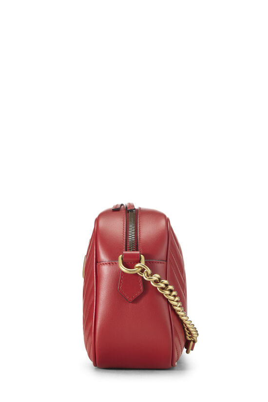 Red Leather GG Marmont Crossbody Bag Small, , large image number 2