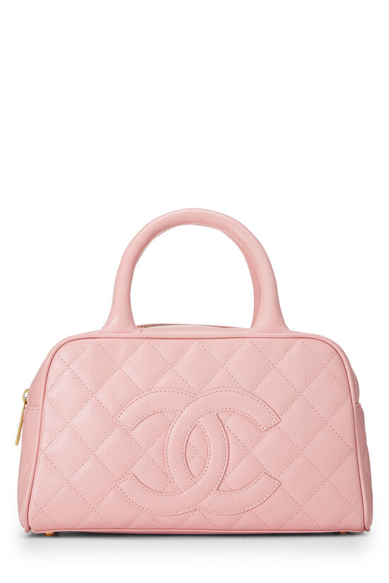 Pink Quilted Caviar Bowler Small, , large image number 1