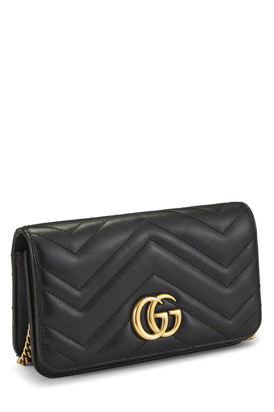 Black Leather GG Marmont Mini, , large image number 1