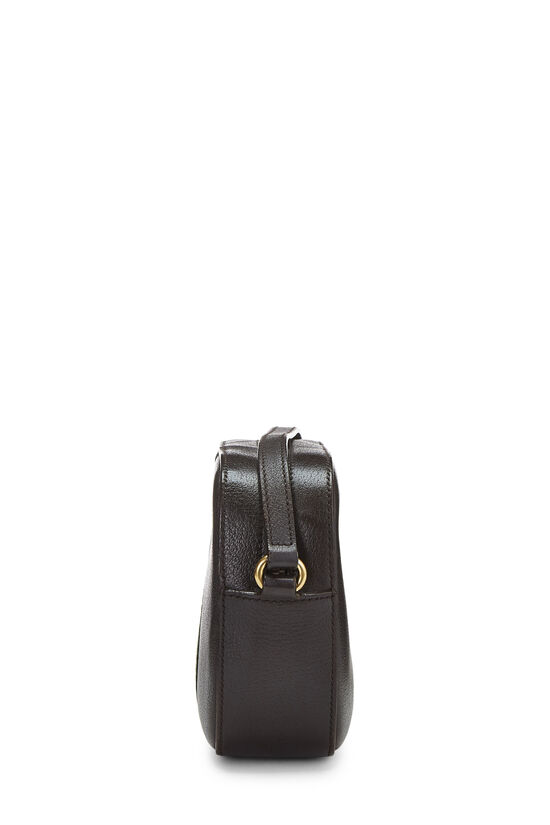 Black Leather Webby Shoulder Bag Small, , large image number 2