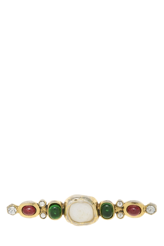 Multicolor Gold Gripoix Brooch, , large image number 0
