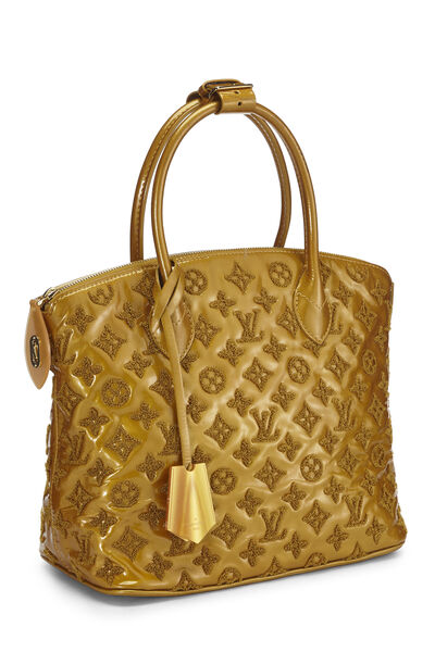 Gold Monogram Patent Leather Fascination Lockit, , large