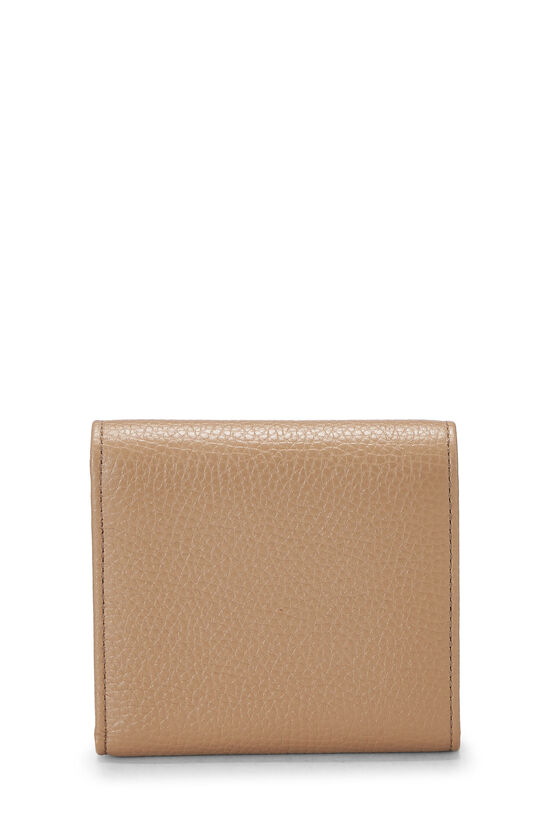 Beige Leather Soho Tri-Fold Wallet, , large image number 2