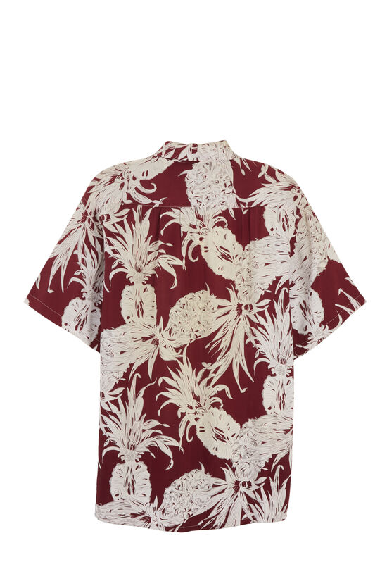 Burgundy Floral Ashfield Hawaiian Shirt, , large image number 1