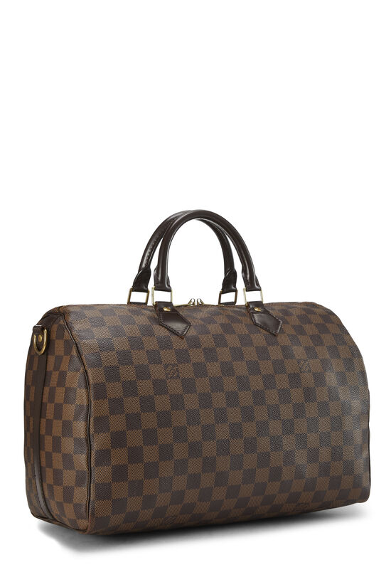 Louis Vuitton Damier Ebene Speedy Bandouliere 35 Bag