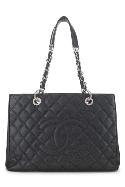 Chanel Black Quilted Caviar Grand Shopping Tote (GST)