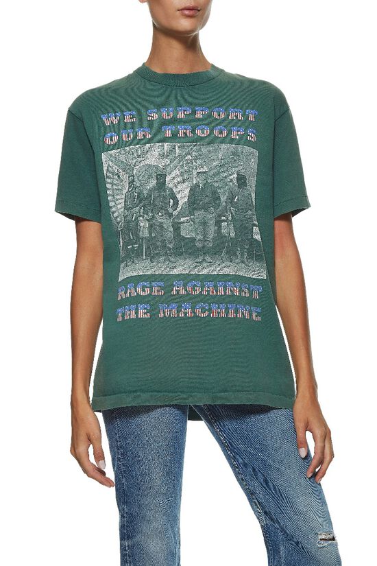 Wgaca Vintage Rage Against The Machine We Support Our Troops Tee What Goes Around Comes Around