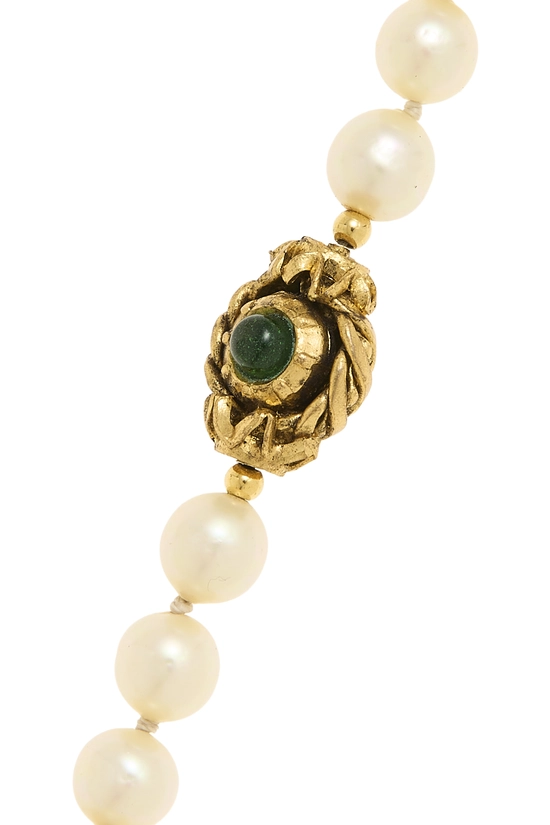 Pre-Owned Multicolor Faux Pearl Gripoix Necklace Q6J05328MB00C