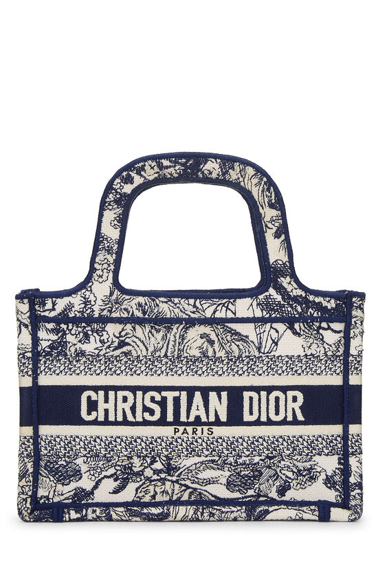 Christian Dior Navy & White Canvas Book Tote Mini Q9BHMAGNN9000  