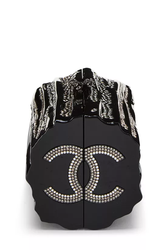 Black Acrylic Crystal Embellished Minaudi&egrave;re, , large image number 2