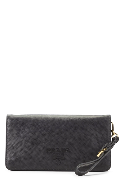 Black Saffiano Leather Wallet On Chain (WOC)