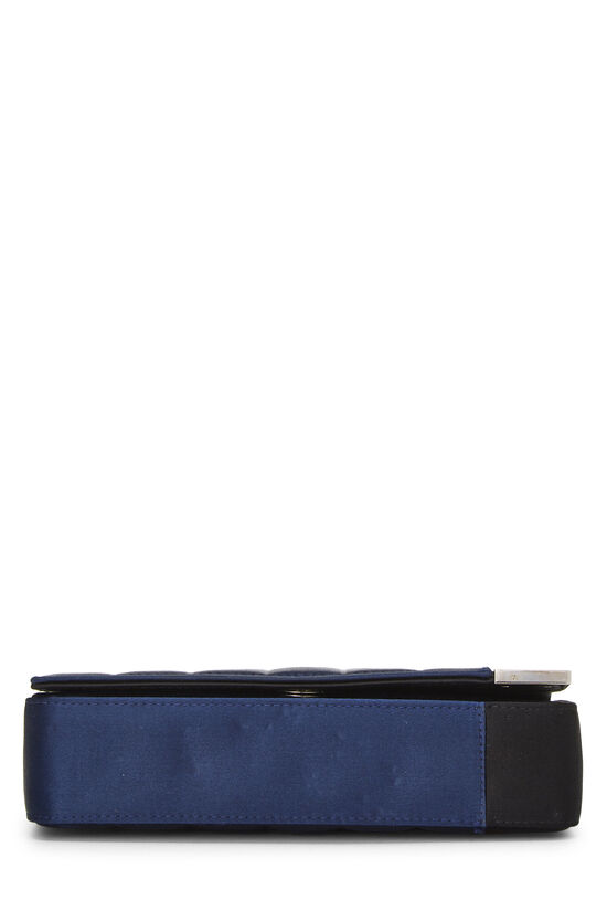 Blue Satin Chocolate Bar Shoulder Bag, , large image number 5