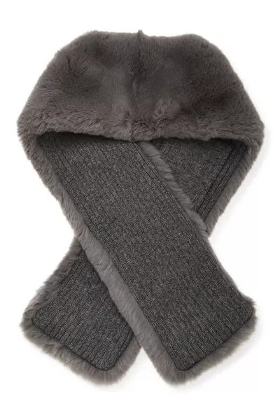 Grey Lapin Muffler, , large