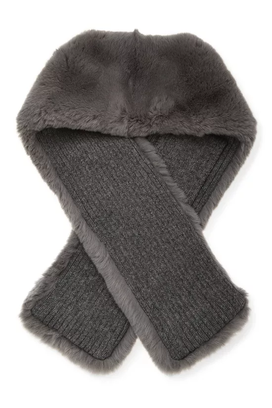 Grey Lapin Muffler, , large image number 1