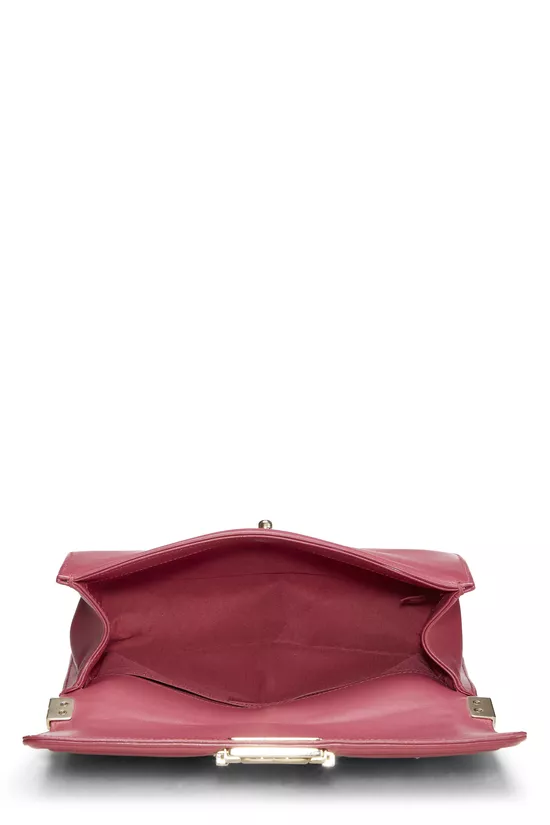 Pink & Multicolor Quilted Tweed Boy Bag Medium, , large image number 6