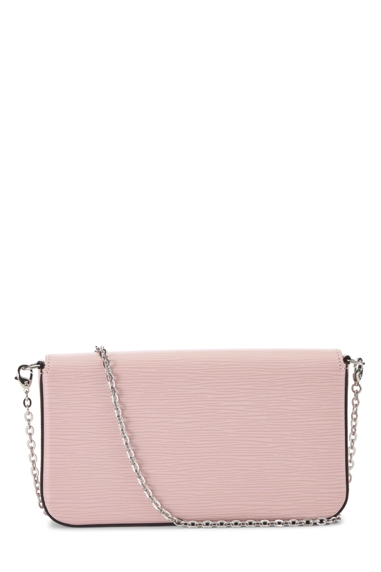 Rose Nacre Epi Pochette Felicie, , large image number 3