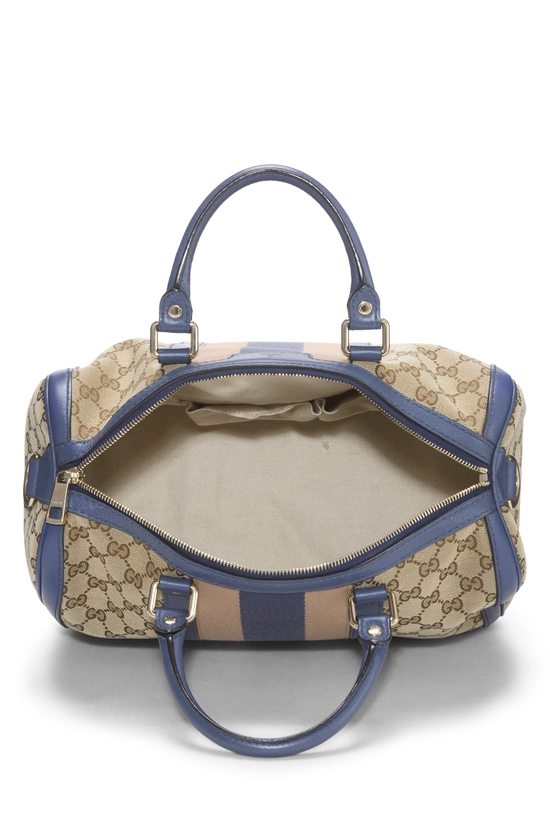 Blue Original GG Canvas Web Boston Handbag Small, , large image number 5
