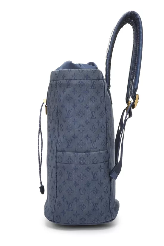 Blue Monogram Denim Chalk Backpack, , large image number 2