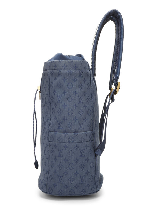 Blue Monogram Denim Chalk Backpack, , large image number 2