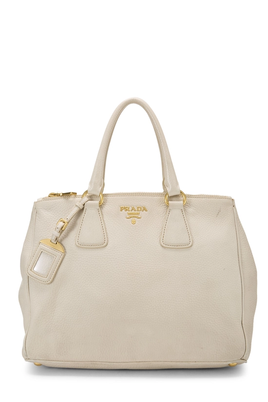 Cream Vitello Daino Convertible Handbag, , large image number 0