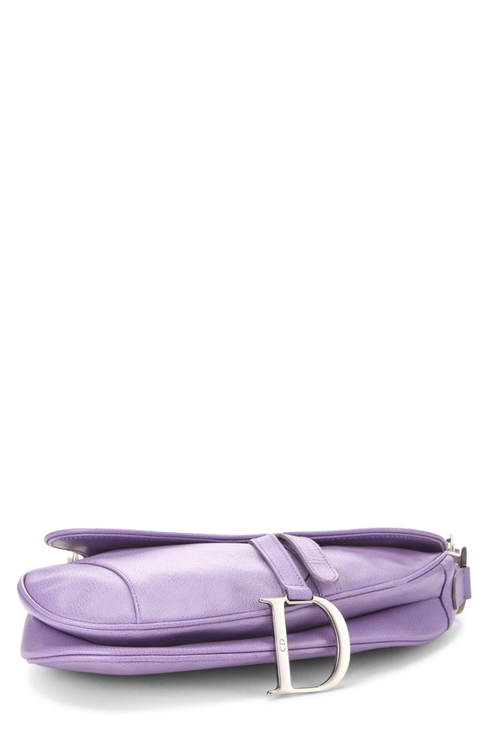 Purple Leather Saddle Bag, , large image number 4