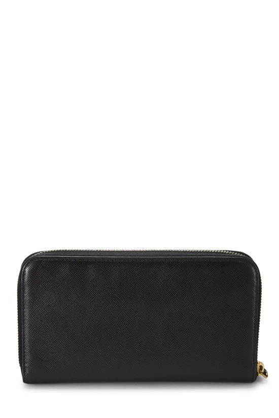 Pre-Owned Black Saffiano Zip Around Wallet QNADVD3RKB03J