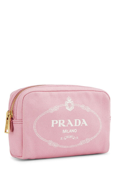 Pink Canvas Canapa Logo Pouch, , large