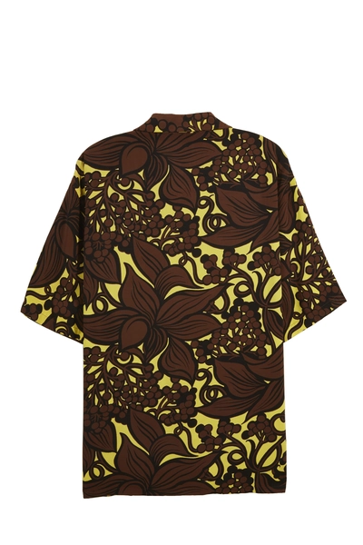 Brown Graphic McGregor Hawaiian Shirt, , large