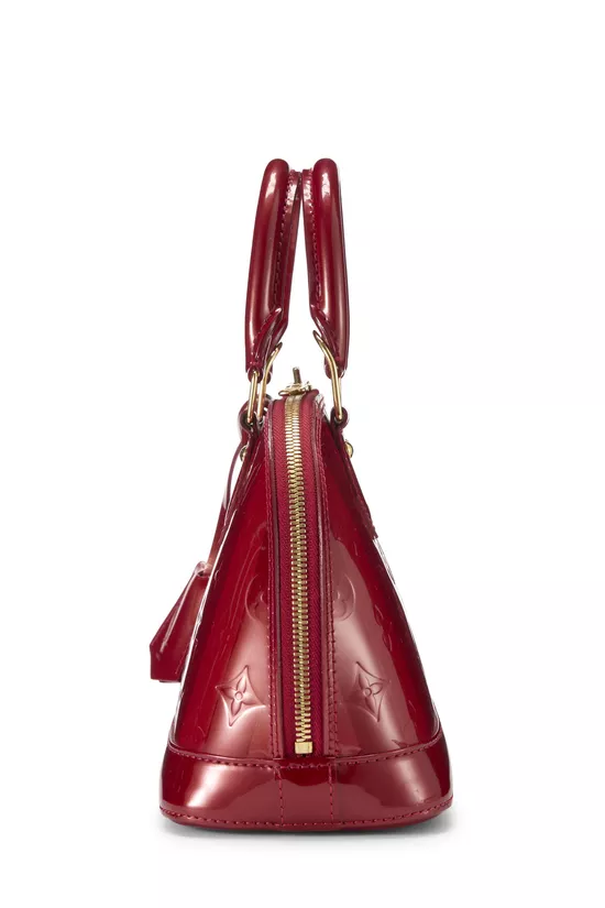 Red Monogram Vernis Rayures Alma BB, , large image number 2