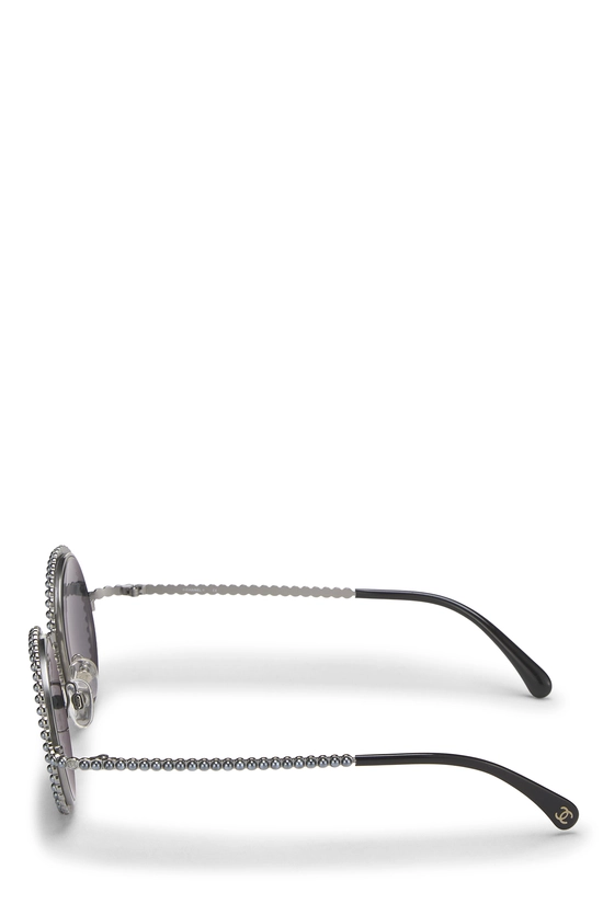 Silver Metal Round Sunglasses 71138, , large image number 2