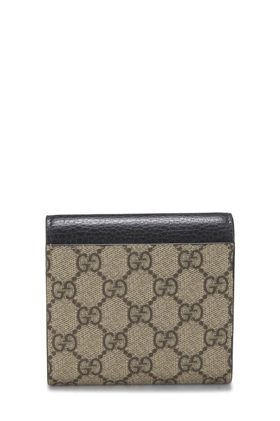 Black GG Supreme Marmont Compact Wallet, , large image number 2