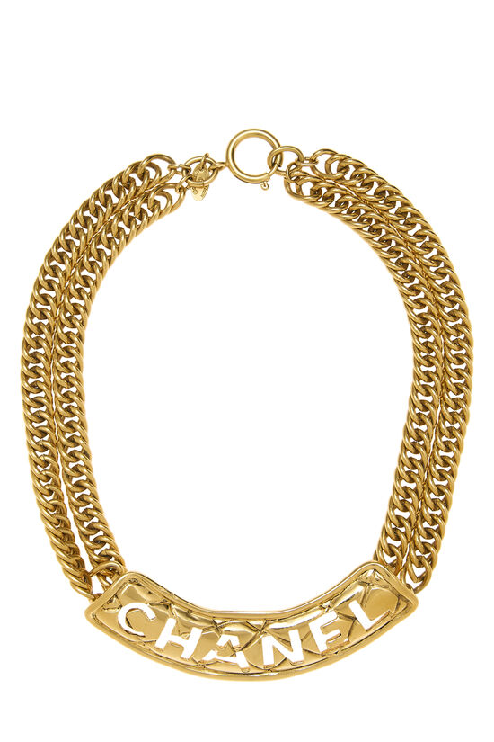 Gold Logo Choker, , large image number 0