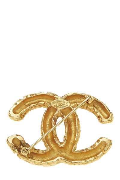 Gold 'CC' Florentine Pin, , large