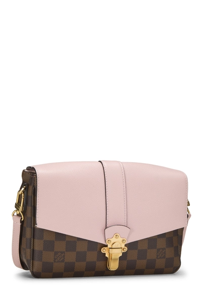 Pink Damier Ebene Clapton Crossbody, , large